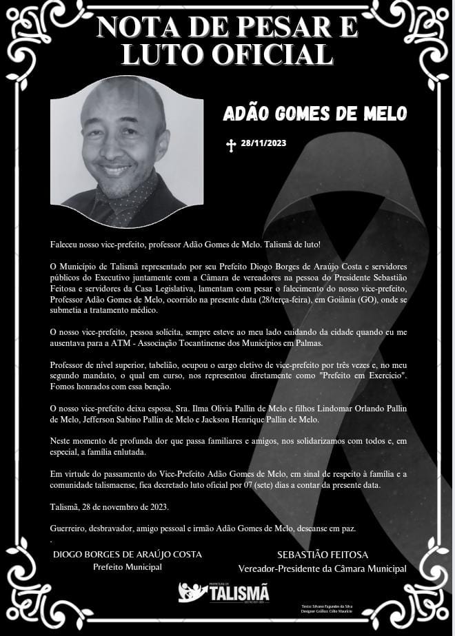Luto Oficial e Nota de Pesar